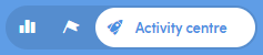 Activity centre button on taskbar