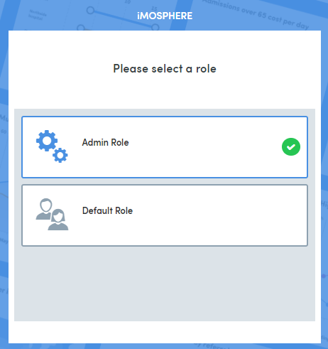 Screenshot of role selection screen showing 2 options